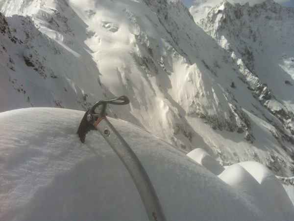 Pic de Chamoissière, couloir de la Baïonette