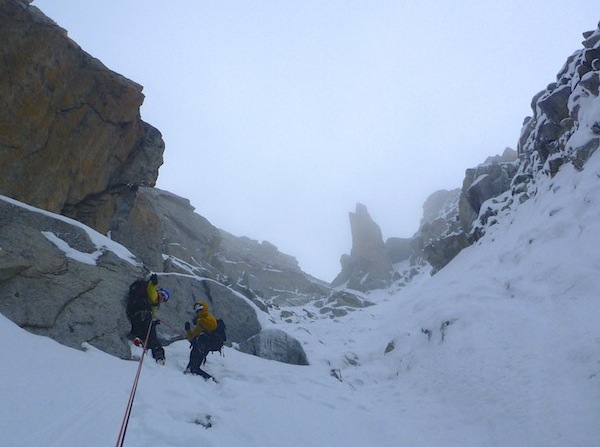 Goulotte Vogler à l'Aiguille du Midi