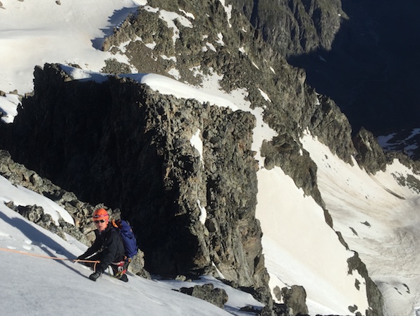 Goulotte Cret au Pic de Chamoissiere